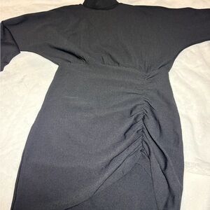 Lovers + Friends Black Ruched Mini Dress